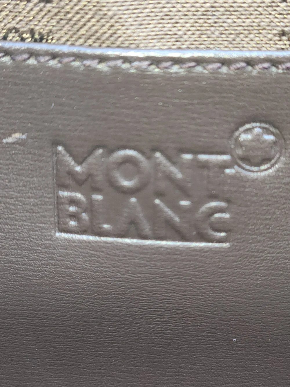 Montblanc Two-Tone Brown Leather-Top Briefcase Night Flight